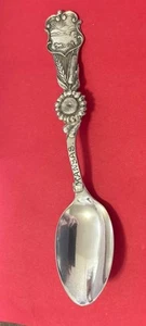 Wild Sunflower Kansas Sterling Silver 22.1g 5.5” Souvenir Spoon - Picture 1 of 7