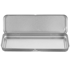 Estuche de lápices rectangular de una sola capa esmerilado de hojalata de hierro de 1 pieza - Imagen 1 de 12