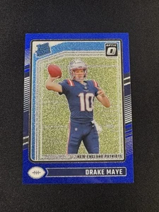 Drake Maye 2024 Panini Donruss Optic #229 Blue Glitter SSP. Rookie Patriots - Picture 1 of 2