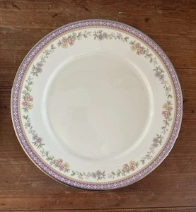4 Vintage Lenox Amethyst Purple Floral China Dinner Plates Platinum Band 11”D - Picture 1 of 8