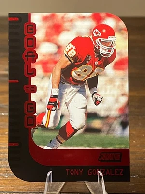 Tony Gonzalez 2000 Topps Stadium Club Die-Cut Goal to Go #G9 Kansas City Chiefs - Image 1 of 2