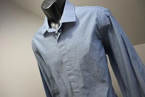 Rag & Bone New York Dress Shirt Blue Long Sleeve Mens Size 17.5 XL - Picture 1 of 11