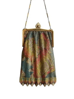 Cartera antigua de colección Whiting & Davis años 20 Art Deco malla aleta Foto 1 de 4