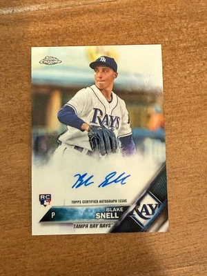 2018 Topps Chrome Blake Snell Auto RC Dodgers - Image 1 of 2