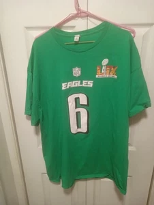 Philadelphia Eagles DeVonta Smith Super Bowl 59 Emblem Unisex T-Shirt XXL - Picture 1 of 3