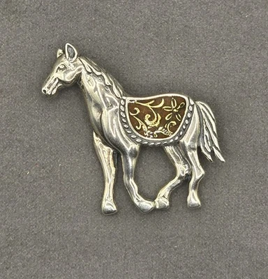 Broche prendedor vintage de plata esterlina para caballo Carolyn Pollack Relios Foto 1 de 4