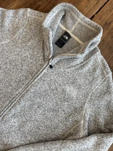 The North Face Women's Sz L Gray Fleece Zip Up Sweater Long Sleeve - Picture 1 of 10