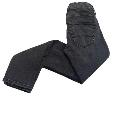 Hollister Co. Teen Jeans 26x30 Black Slim Distressed Destroyed Denim Punk pants - Image 1 of 4