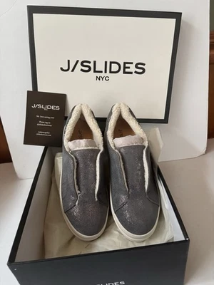 J/Slides Nada Peltre Metálico Gamuza Sin Cordones Plataforma Zapatos Imitación Piel de Oveja 6M Foto 1 de 4