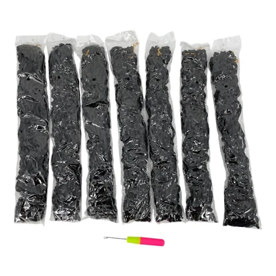 Xtrend Haar Extensions - Dreadlocks schwarz - 7 Stück - 24 Zoll - gewelltes Haar - Bild 1 von 3