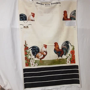 Wilmington Panel Apron Ladies/ Men's   Garden Gate Roosters 30 in x 26 in - Picture 1 of 3
