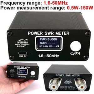 150W 1,6-50MHz SWR HF Krótkostojący miernik fal SWR Miernik mocy FM/AM/CW/SSB - Zdjęcie 1 z 6