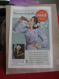 Vintage 1942 Coca-cola magazine ad "You Taste its quality" - Picture 1 of 8