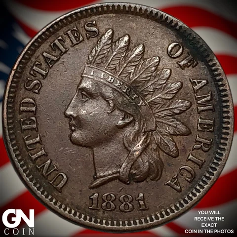 1881 Indian Head Cent Penny  Q7654 Cover