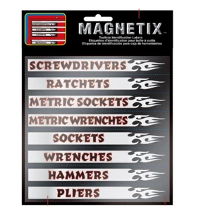 Garage Drawers Magnetic Labels Mechanic Tools Organizer Chest Box Kit Removable - Foto 1 di 8