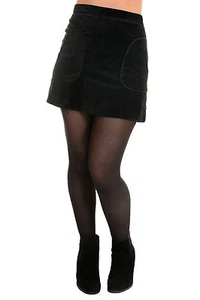 Damen 60er Jahre Retro Mod A Line schwarz Samt Minirock - Bild 1 von 8