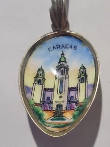 Vintage Enamel Caracas Venezuela Souvenor Spoon - Picture 1 of 4
