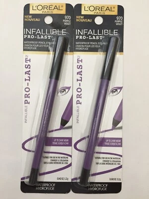 2x L'Oreal INFALLIBLE PRO-LAST Waterproof Pencil Eyeliner #970-Purple - Image 1 of 2