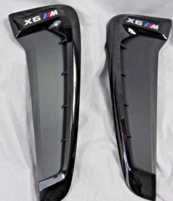 Пара новых высокопроизводительных черных воздуховодов/боковых вентиляционных отверстий для BMW F86 X6 M 2015-2019 M от оригинального производителя - Изображение 1 из 4