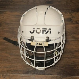 Vintage Jofa 390 White Made in Sweden 480L Cage Hockey Helmet Sold As Is Broken - Picture 1 of 14