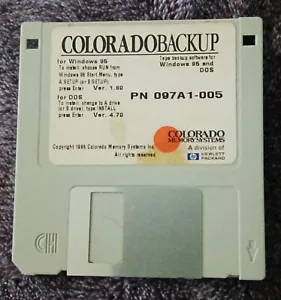 RARE VINTAGE Colorado Backup Tape Drive Utility Ver 4.70 DOS Driver Software Win - Picture 1 of 2
