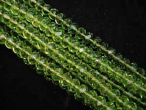 Glass Rondelles Lime 8mm 42cm Strand DIY Jewelry Bracelets - Picture 1 of 1