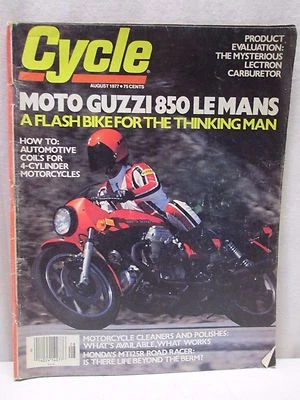 Vintage Cycle Magazine August 1977 Motorcycle Moto Guzzi 850 Lemans - Image 1 of 3