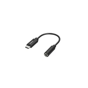 Hama Audio Adapter USB-C-auf 3,5mm Aux Stereo Klinke Digital-Analog-Konverter - Bild 1 von 2