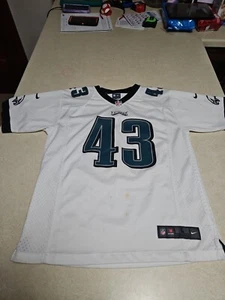 Nike On Field Eagles NFL Kids Boys Youth White Jersey Size L 14-16 Sproles #43 - Picture 1 of 5