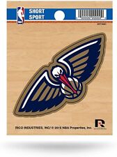 NBA Rico Industries Die Cut Team Logo Short Sport Sticker New Orleans Pelicans