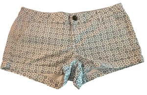 Pantalones Cortos SO Junior Tiro Bajo Blanco con Bolsillos Azul Verde Patrón Talla 15 - Imagen 1 de 8