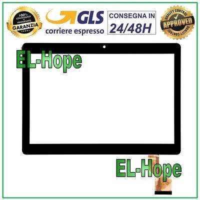 PER MEDIATEK TOUCH SCREEN VETRO TABLET MEDIATEK MEBERRY M6 MJK-1102 DIGITIZER ORIGINALE NERO