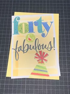 Carta di compleanno Hallmark 40: favolosa vita la parte migliore inizia solo a 40 anni cappello festa - Foto 1 di 7