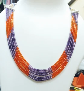 5 Lines Of Multi Zircon Necklace Traditional necklace Multi Zircon Necklace - Picture 1 of 4