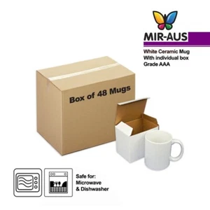 48 Dye Sublimation White mug 11oz GRADE AAA Mug with Gift Box Dishwasher Proof - Picture 1 of 4