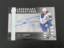 2014-15 Upper Deck Premier Mats Sundin On Card Auto Autograph RARE HOF LEAFS