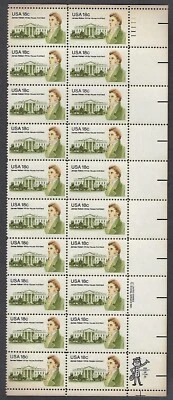 1935 MNH Plate Block of 20, 18-cent stamps honoring James Hoban, Architect - Image 1 of 2