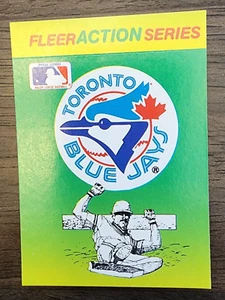 1990 Fleer Action Series Team Logo Sticker Card, Toronto Blue Jays, MLB - Picture 1 of 2