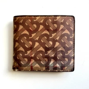 Cartera BURBERRY Cuero Auténtico Plegable con Holograma TB - Imagen 1 de 10