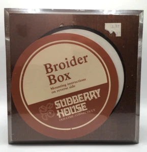 Sudberry House 6.5” sq X 3” walnut box for needlework 4.75” dia art display NEW - Picture 1 of 6