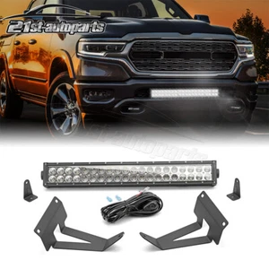 For 2019-2024 Ram 1500 Hidden Bumper Lower 22" LED Light Bar Bracket Wiring Kit - Picture 1 of 7