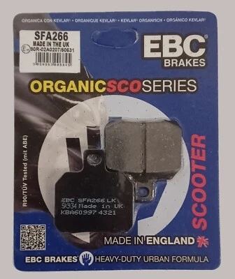 EBC Organic REAR Disc Brake Pads (1 Set) Fits PIAGGIO X9 200 (2002 to 2004) - Image 1 of 4