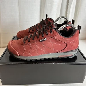 Oboz Bozeman Low Women Size 7 Hiking Outdoor Trail Shoes Brick Red Suede Leather - Picture 1 of 9
