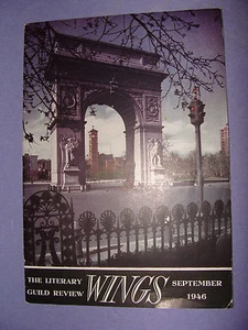 Literary Guild Review Wings Sept 1946 featuring The Dark Wood by Weston - Foto 1 di 2
