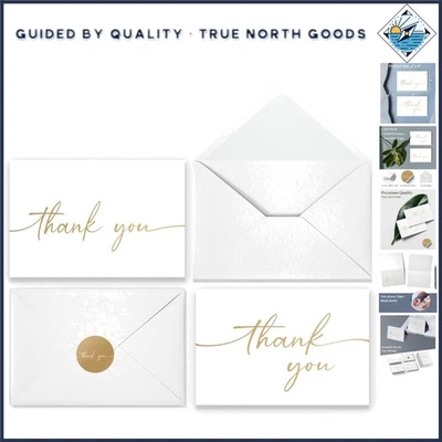 Шикарные золотые фольгированные благодарственные открытки оптом - идеально подходят для свадеб, бизнеса и многого другого - Изображение 1 из 4