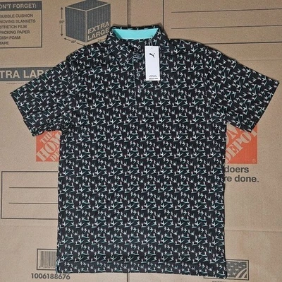 PUMA MATTR Paradise Golf Polo Mens Size L - Image 1 of 4