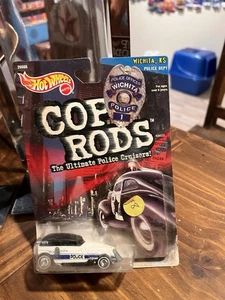 Hot Wheels Cop Rods Wichita KS Ford Phaeton New on Card - Picture 1 of 2