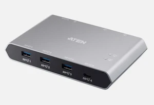 Conmutador compartido ATEN US3342 2 puertos USB-C Gen 2 con paso de alimentación - Imagen 1 de 3