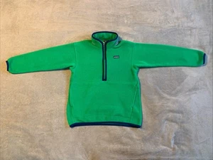 Patagonia Synchilla Sweater Youth Boys Small Green Pullover Fleece Jacket - Picture 1 of 5