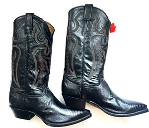 Tony Lama 8544 Herren Schwarz Cowboystiefel 9 D - Bild 1 von 7